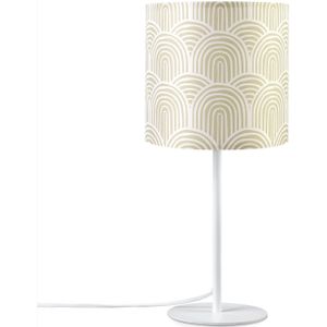 Paco Home Tafellamp Luca Pillar Met kap woonkamer nacht modern uni E14