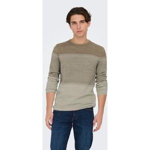 ONLY & SONS Trui met ronde hals ONSPANTER REG 12 STRUC CREW KNIT NOOS