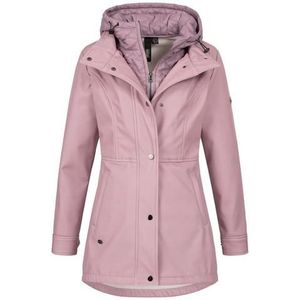 LPO Softshell-jack LUCANIA PEAK Women licht softshell-jack met all-over-print en afneembare capuchon