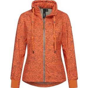 LPO Softshell-jack SHELBY PEAK IV Women licht softshell-jack met all-over-print en afneembare capuchon