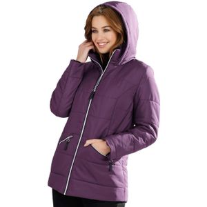 Aubergine - Winterjas - 100% Polyester - Met Capuchon - Lange Mouwen