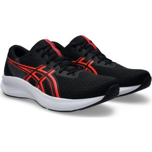 Hardloopschoenen - Black/Flash Red - Textiel - Vetersluiting