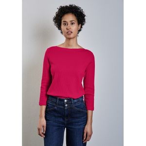 STREET ONE Shirt met lange mouwen met ribstructuur