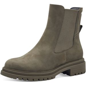 Tamaris Chelsea-boots blokhak, combat boots, enkellaars met stretch-inzet