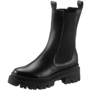 Tamaris Chelsea-boots blokhak, instaplaarzen, korte laarzen, stretchinzetten aan beide zijden