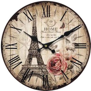 Home affaire Wandklok "Eiffeltoren" romeinse cijfers, 34 cm (1-delig)