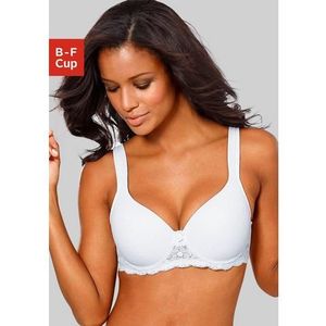 Lascana Bh met steuncups met beugels, naadloze voorgevormde cups, kanten details, lingerie