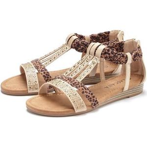 Lascana Sandalen Sandalette, zomerschoen met versiering en kleine sleehak VEGAN