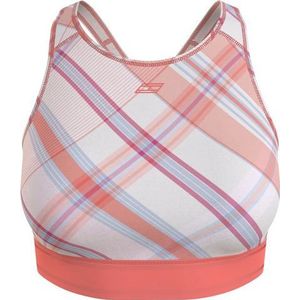 TOMMY SPORT Sport-bh MID INTENSITY HIGH NECK AOP BRA met tommy hilfiger sport logoprint