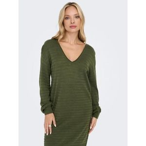 Only Gebreide jurk ONLCATA LS V-NECK DRESS CC KNT