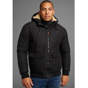 Bruno Banani Winterjack van katoen en polyester, hoge kraag