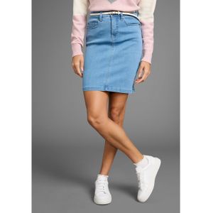 Spijkerrok - Bleached - 74% Katoen, 24% Polyester - Extra Smal Gesneden