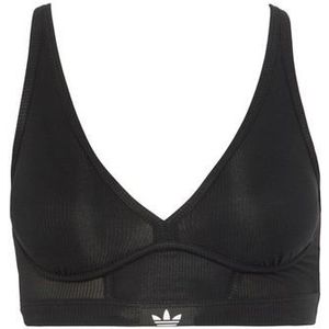 adidas Originals Bustier Flex Ribbed Cotton voelt extra zacht aan op de huid, wrijvingsloos en pluist niet