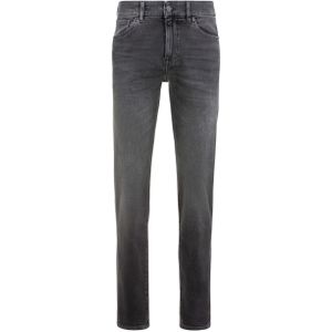 BOSS - Regular-fit Jeans - Blauw - Stretchdenim - Taps Toelopende Pasvorm