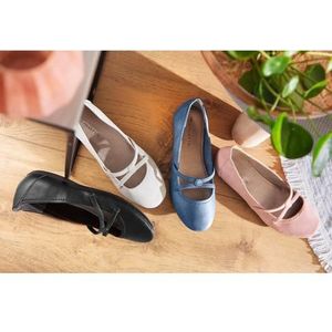 Tamaris Ballerina's Caterina Flats, feestelijke mode, slipper met elastische riem