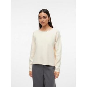 Vero Moda Gebreide trui VMGOLD ROLL LS O-NECK PULLOVER GA