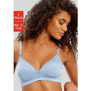 Petite fleur Bralette-bh zonder beugel van zijdeachtig glanzend modal (Set van 2)