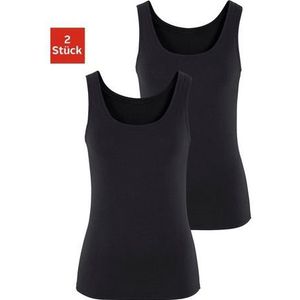 Vivance Tanktop Elastische katoenkwaliteit gemaakt van elastische katoenen stof, strandtop (Set van 2)