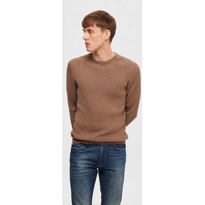 SELECTED HOMME Trui met ronde hals SLHBERG CABLE CREW NECK NOOS
