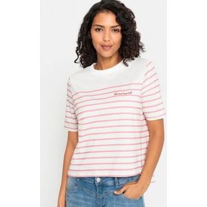 Lascana T-shirt met strepen, katoenen shirt met korte mouwen, slanke look, basic