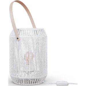 Paco Home Tafellamp Nando Tafel lamp bureaulamp bijzettafel lampenkap Boho mand E27