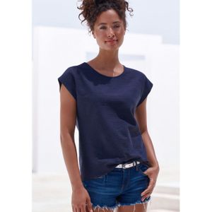 Vivance T-shirt Met modieuze streepstructuur in een zachte katoenkwaliteit (1-delig)