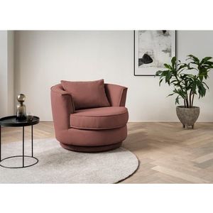 Leonique Draaibare fauteuil Maisie trendige stoffen mega cord en geweven velours, 360 graden draaibaar