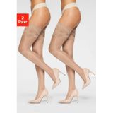 Vivance Hold-up kousen met brede kantband (2 paar)