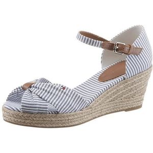 Tommy Hilfiger Sleehaksandaaltjes HIGH WEDGE SEERSUCKER