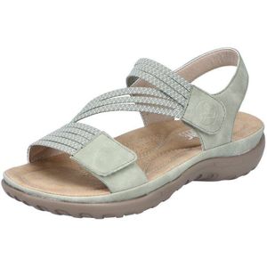 Rieker Sandalen - Groen - Synthetisch - Dames - Vetersluiting - Klittenband