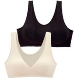 Petite fleur Voedings-bh zonder beugels in comfortabel wikkelmodel (Set van 2)