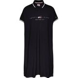 TOMMY JEANS jerseyjurk TJW MODERN LOGO POLO DRESS met tommy jeans city-logo-opschrift opgestikt