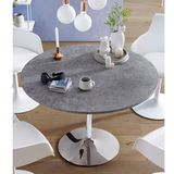 INOSIGN eettafel Trompet rond, ø 110 cm, tafelblad hoogglans-wit