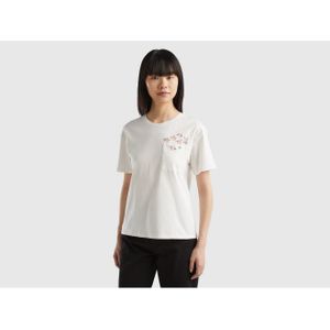 United Colors of Benetton T-shirt met meerkleurige bloemborduursel