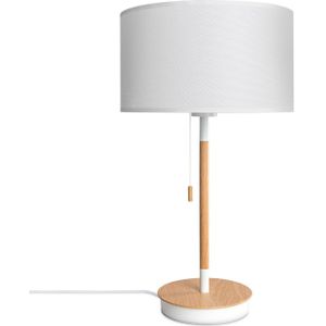 Paco Home Tafellamp EK CA UNI COLOR Nacht met schakelaar stoffen lamp vintage Scandinavisch