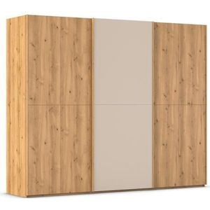 rauch Schuifdeurkast Scale-WOOD edel gesplitste front in massief takken eiken met glazen deuren made in germany