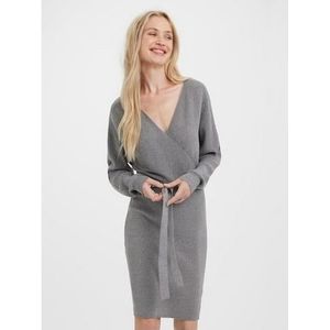 Vero Moda Gebreide jurk VMHOLLYREM LS V-NECK DRESS GA NOOS