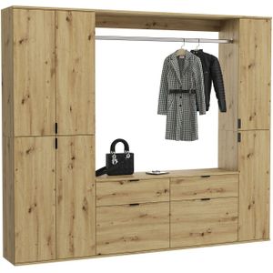 Nox Eiken - Kastonderdeel - Houtmateriaal - Mat - 212 cm breed - 193 cm hoog