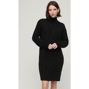 Superdry Gebreide jurk CABLE MOCK NECK JUMPER DRESS