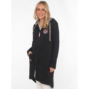 Zwillingsherz Jersey jas Wild and Free met opvallend voor- en achtermotief en leo-details
