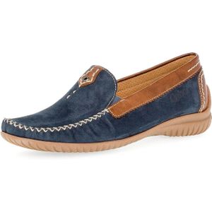 Gabor - Mocassins - Blauw - Nubuck Leer - Functionele Velcro Sluiting