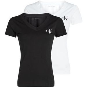 Calvin Klein Shirt met ronde hals 2-PACK MONOLOGO SLIM TEE met calvin klein jeans logoprint op borsthoogte (2-delig, Set van 2)