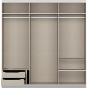 rauch Zweefdeurkast Kledingkast kast garderobe ORACLE met spiegelfront inclusief lade-inzet en extra legplanken made in germany