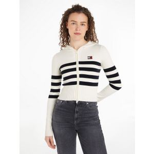 TOMMY JEANS Sweatvest TJW STRIPE ZIP THRU BADGE HOOD