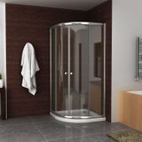 Douchecabine boss & wessing kwartrond 100x100x190 cm 5 mm helder glas chroom
