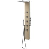 Douchepaneel sapho soul 200 150x21 cm thermostatisch vierkant lichtbruin