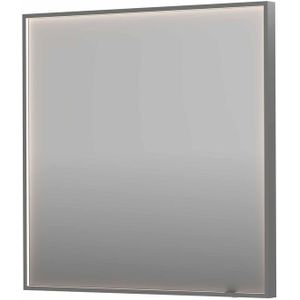 Spiegel INK SP19 80x4x80 cm incl. direct LED-Verlichting Rondom en Spiegelverwarming Geborsteld RVS
