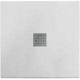 Douchebak vm go krypton 80x80x3 cm polybeton rechthoek licht grijs