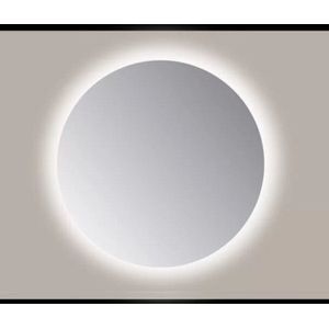 Spiegel sanicare q-mirrors 70x70 cm rond met rondom led warm white en afstandsbediening incl. Ophangmateriaal