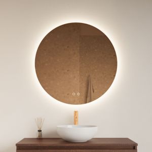 Spiegel Gliss Design Oko Koper Rond LED Verlichting 100 cm